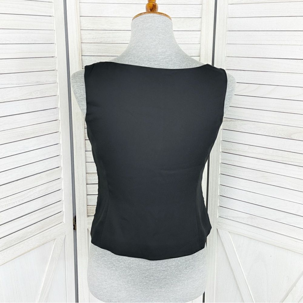 Kasper Petites Sequin Front Camisole Tank Top‎ Black Size 2P Party Evening - Picture 4 of 12